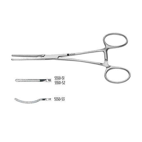Debakey Pediatric Patent Ductus Clamp, Angled Shanks, Straight Jaws, 6 3/4" (17.0 Cm)